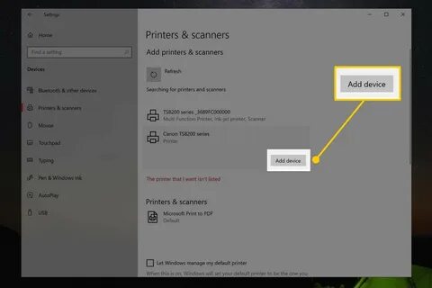 Window 10 подключение принтера