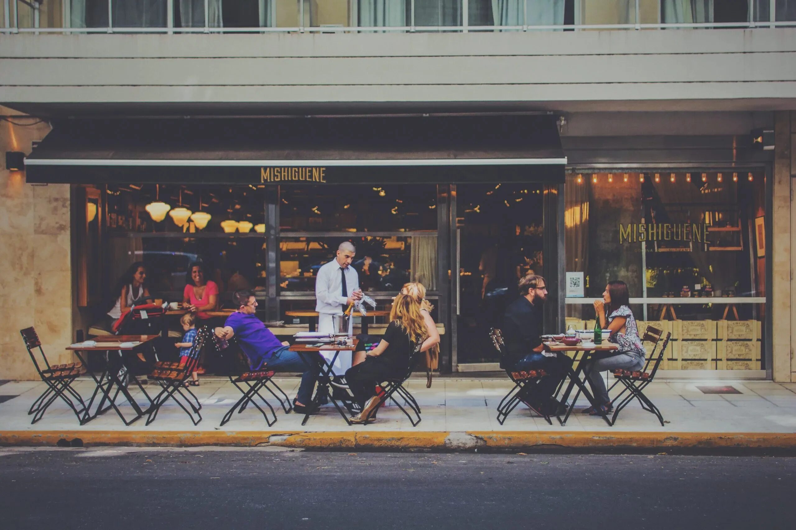 The cafe terrace