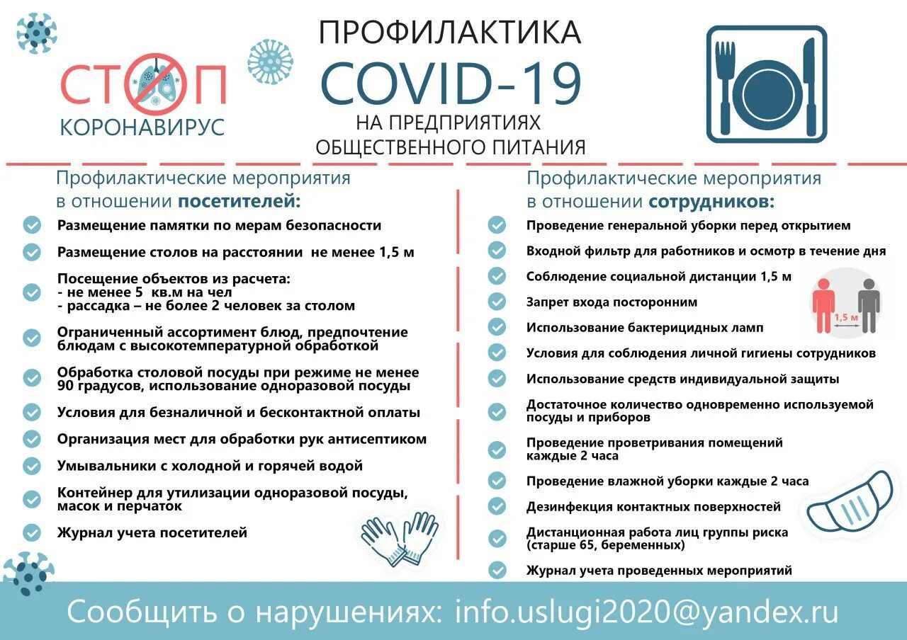 Рекомендации по профилактике коронавируса. Памятка на предприятии по коронавирусу. Профилактика коронавируса в общепите. Меры общественной профилактики при коронавирусе.