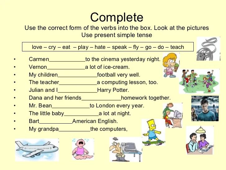 To have past simple упражнения. Упражнения по английскому 4 класс present simple. Упражнения на present simple 5 класс английский. Упражнения на present simple для 5 класса по английскому. Упражнения на present simple 6 класс английский язык.