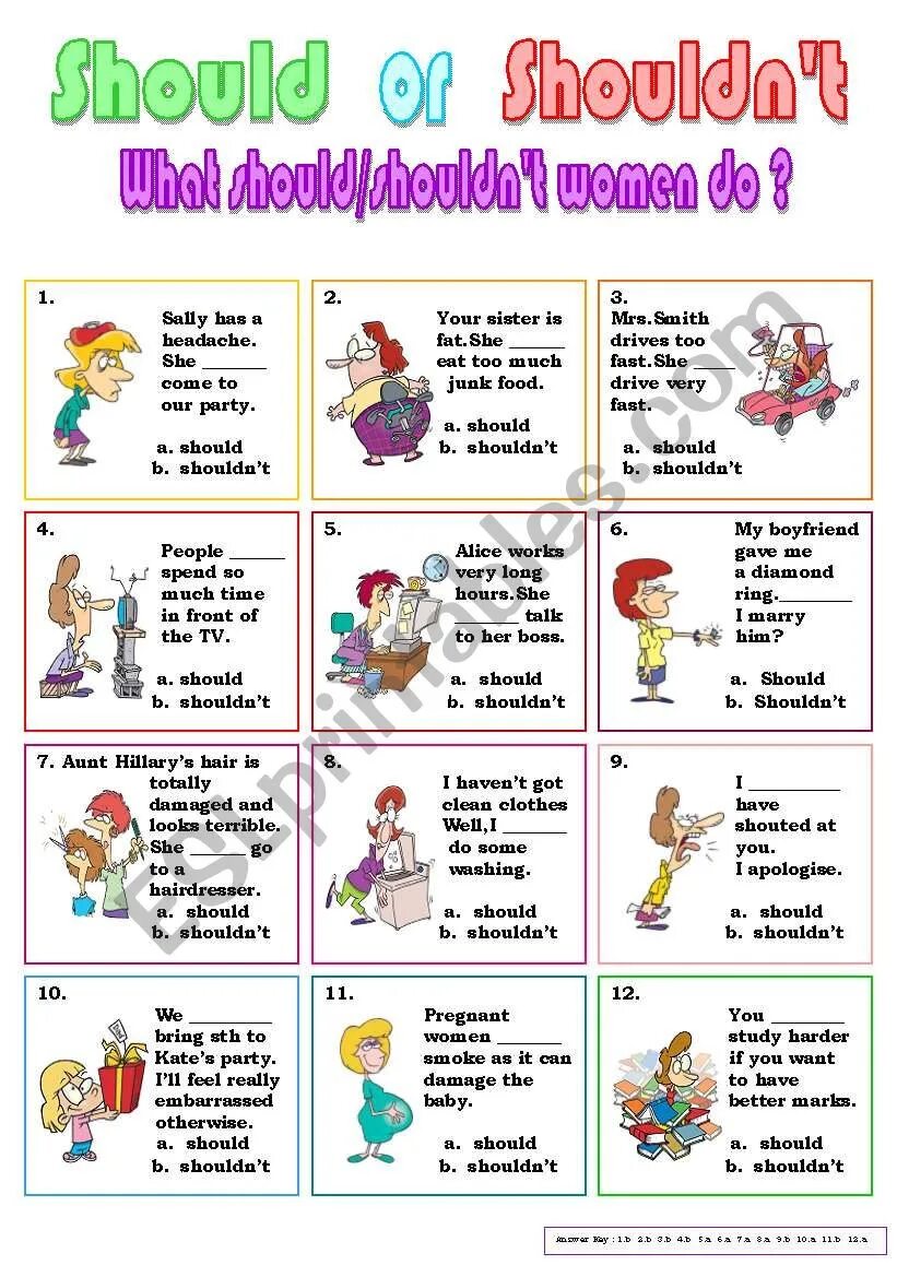 You shouldn t be looking. Should shouldn't упражнения. Упражнение с should Worksheet. Игра на should shouldn't. Should для детей упражнения.