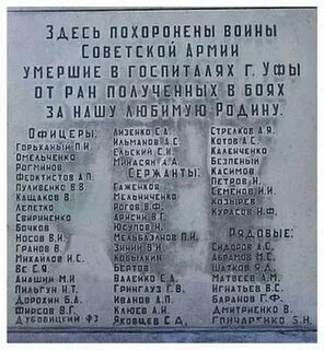 Список захоронений уфа