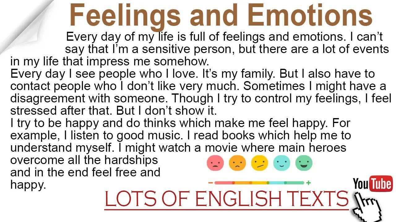 Talk about feelings. Английские тексты тема чувства. Текст про эмоции на английском. Emotions на английском. Feelings слова на английском.
