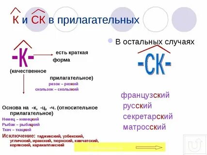 Предмет с суффиксом к