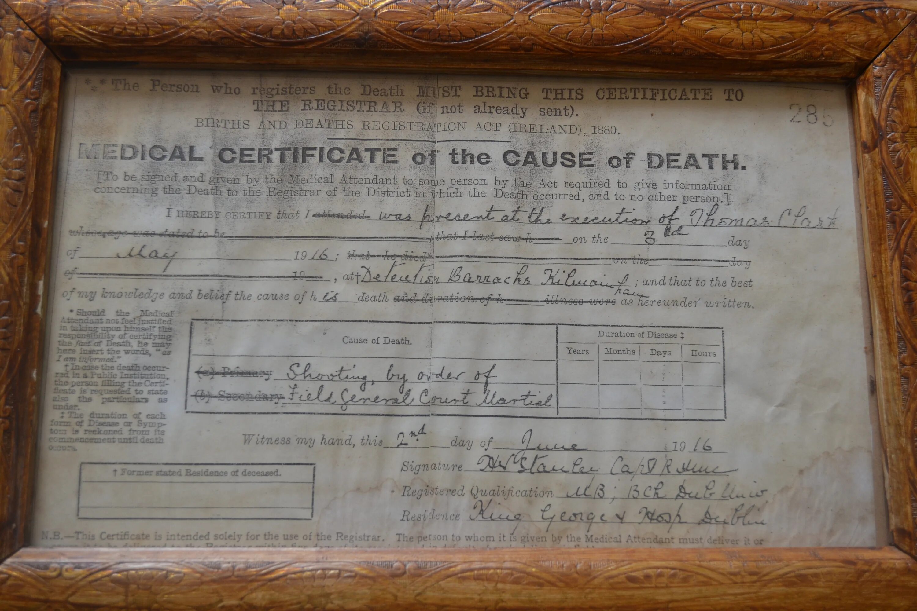 Death Certificate in England. Death Certificate Cube. Act Certificate.