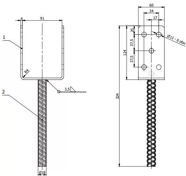 Крепление вертикальной стойки. Анкер для бруса 150х150. Закладная опора для бруса 150х150 в бетон. Анкерное основание столба Тип u 100 мм. RPS 100 U (101х120х4мм) анкерное основание столба Тип u.
