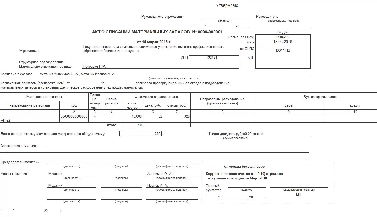 Акты списания в бюджетном учреждении. Заключение комиссии в акте на списание материальных запасов. Акт о списании материальных запасов пример. Акт на списание материальных запасов заключение пример. Акт о списании материальных запасов образец заполненный.