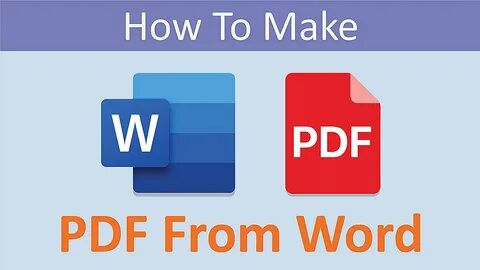 How To Make PDF From Word - Easy way create pdf.