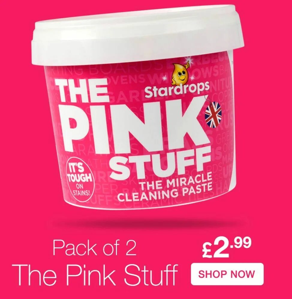 Pink clean. Power paste pink. the pink stuff. cleaning stuff.
