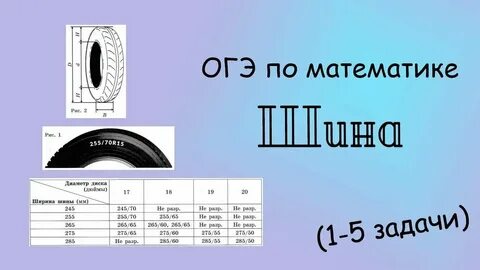 Задание 1 5 огэ математика шины
