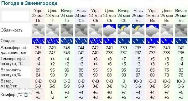 Погода в звенигороде на сегодня