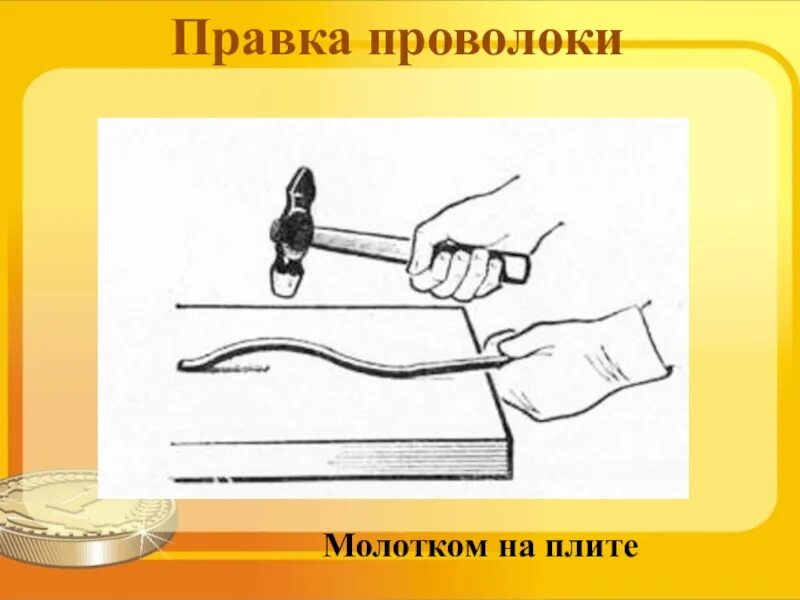 Правка проволоки 5 класс. Правка заготовок из тонколистового металла. Правка тонколистового металла и проволоки. Правка металла проволока. Правка ру