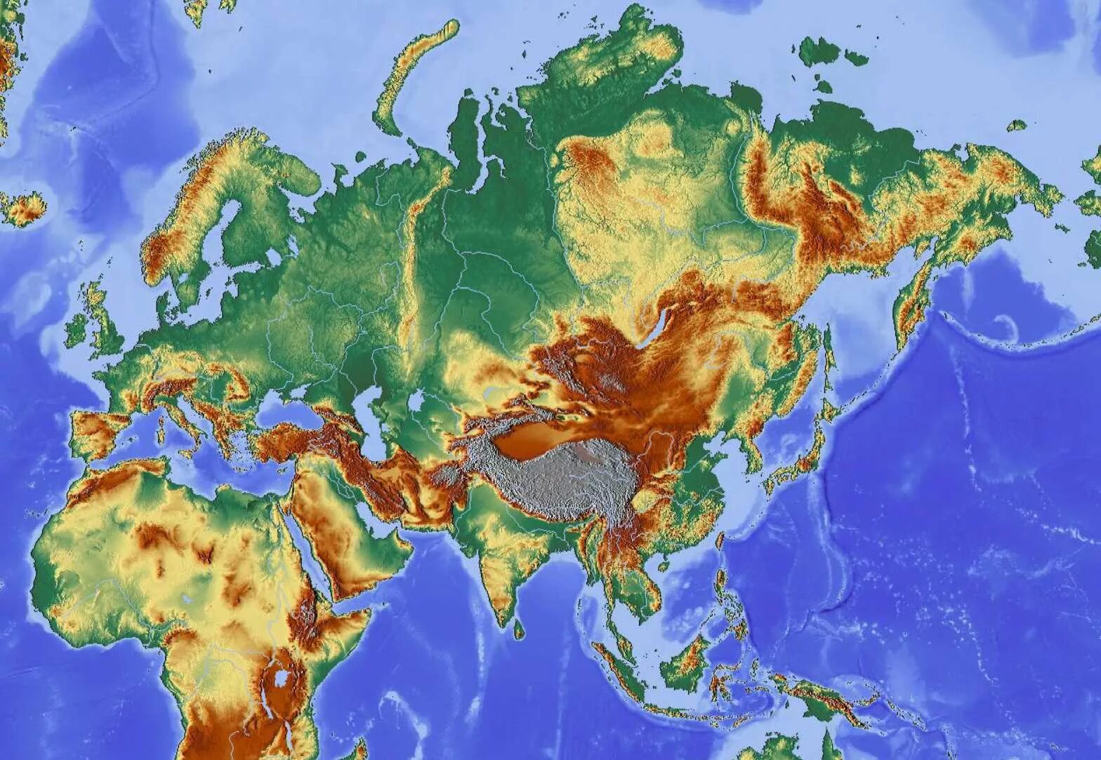 Материк Евразия. Материк Евразия на карте. Континент Евразия. Рельефная карта Евразии.