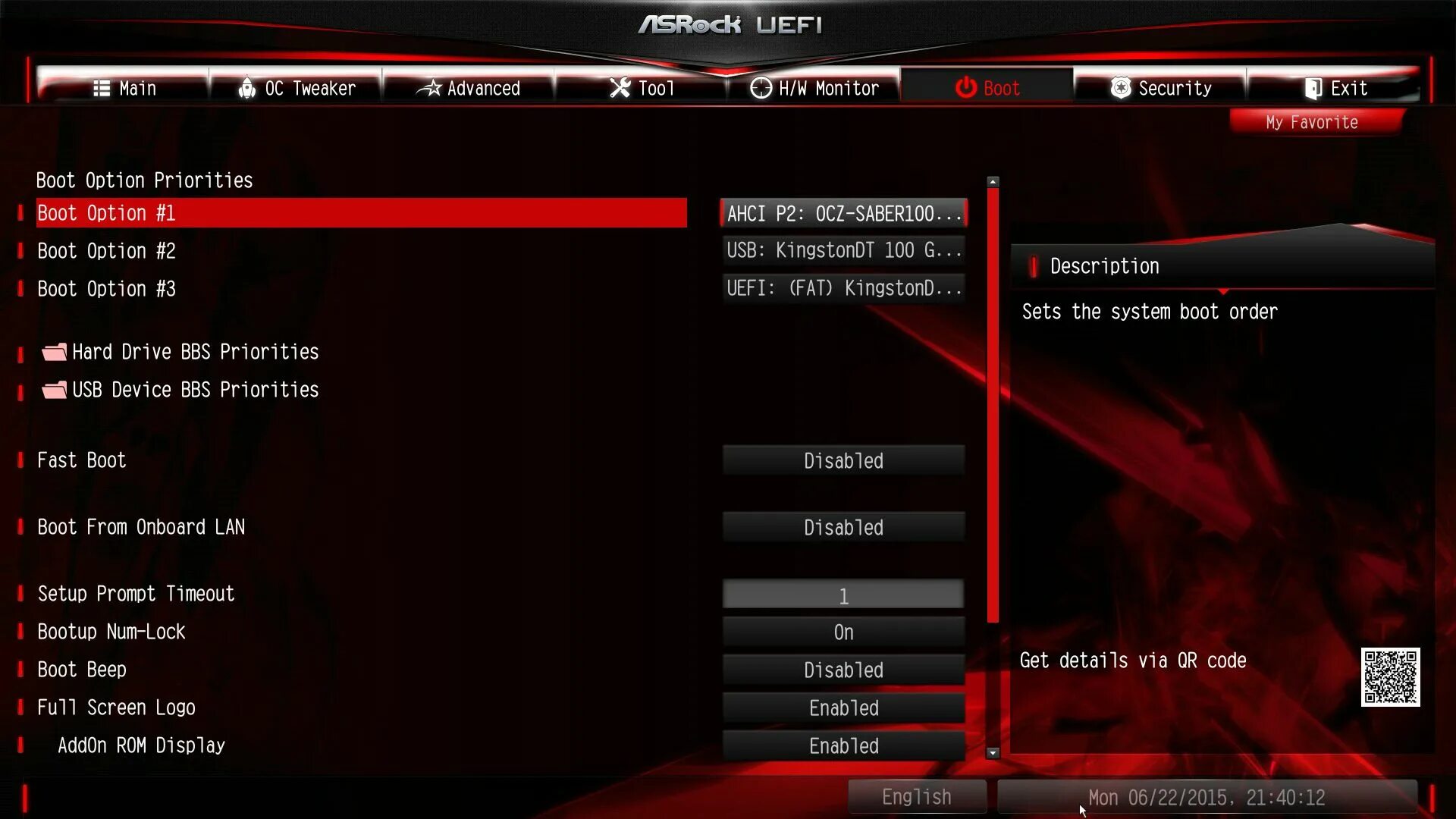 Msi boot priority