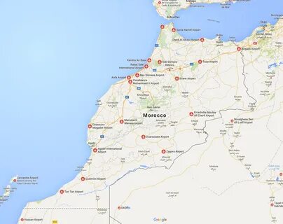 Марокко на карте.