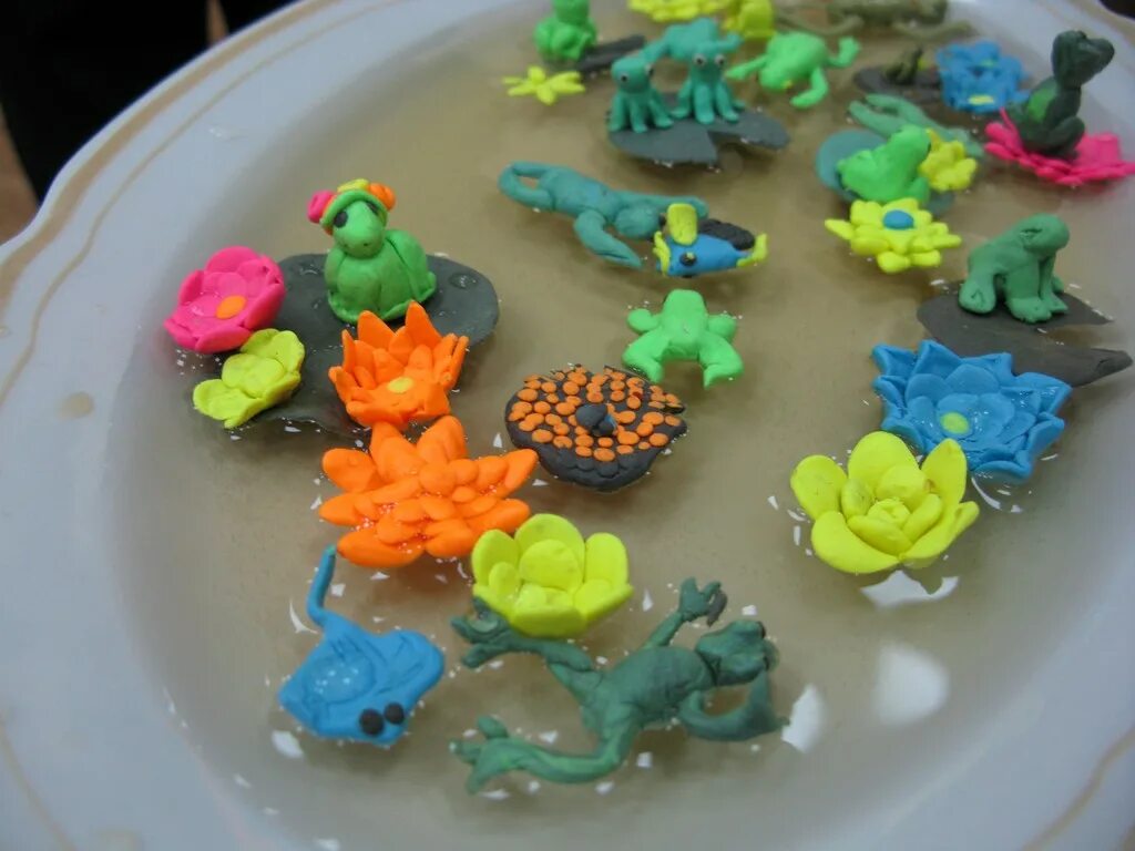 Craft my class with plastiline. лепка морские обитатели в старшей группе. поделка фонтан из пластилина. лепка морские обитатели. как слепить воду.