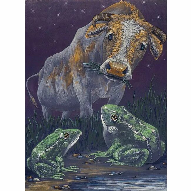 Лягушка и волк басня крылова. Вол басня. Лягушка и вол басня крылова. Иллюстрация к басне крылова лягушка и вол. "лягушка и вол".