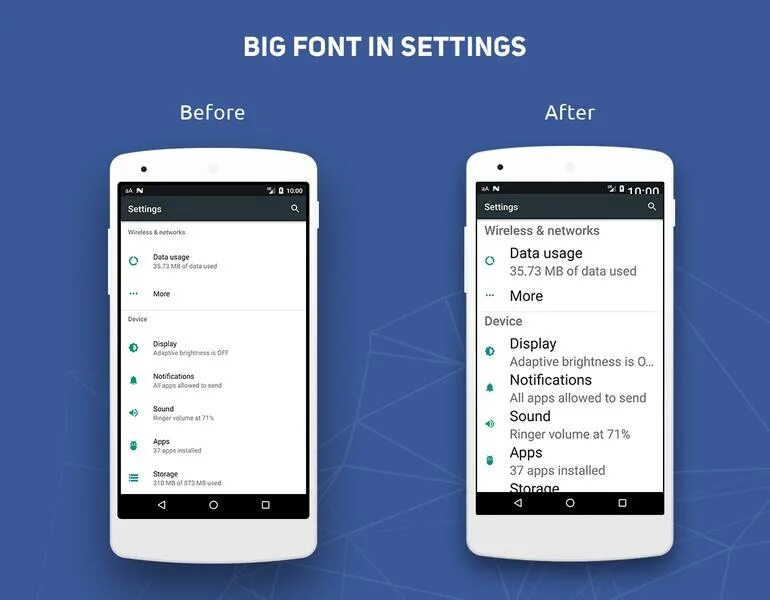 Приложение Бигам. Big font. Встраытый шрифт андроида. Android мягкий шрифт Скриншот. Fonts root