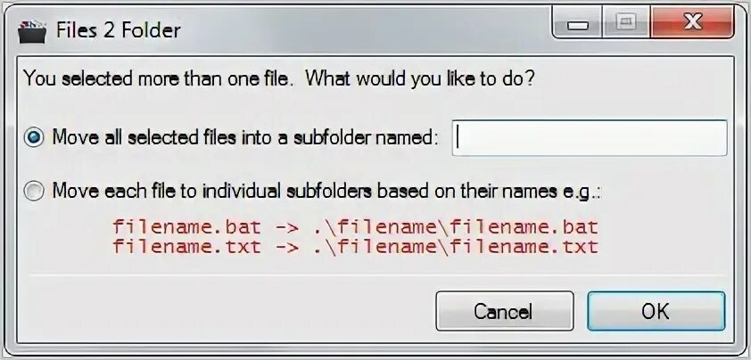 Files 2 folder