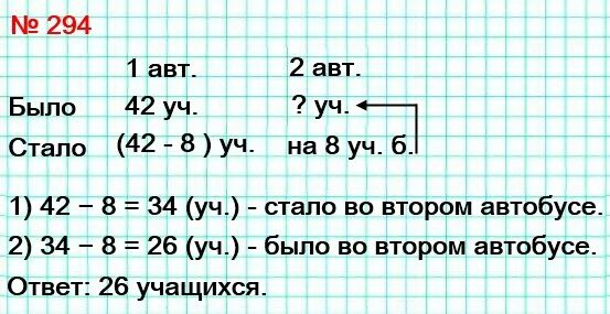 Учебник 5 класса номер. Гдз по математике 5 класс номер 294. Учащиеся пятых классов ехали на двух автобусах на экскурсию. Номер 294 по математике 5 класс 1 часть. Математика 5 класс номер 3.294.