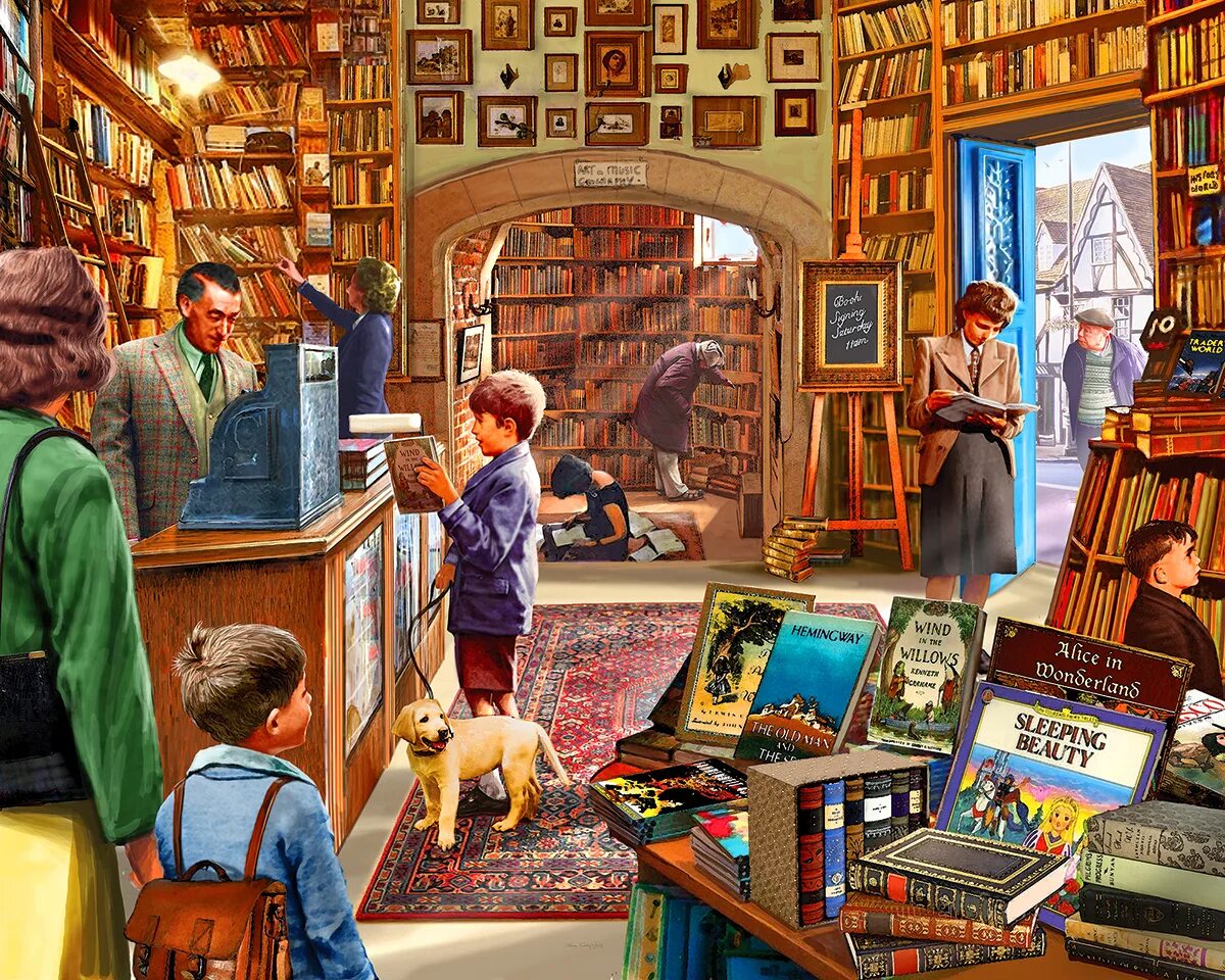 Игры книжный магазин. Картина библиотека. Книжная Лавка картина. Картина библиотека для детей. Библиотека в живописи.