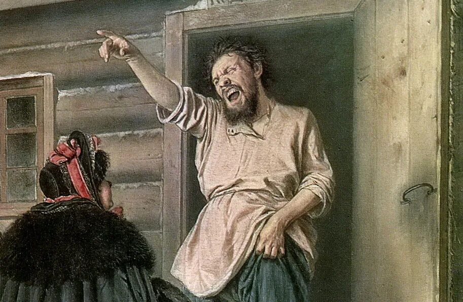 Давай давай квартиру отдавай. Перов. дворник, отдающий квартиру барыне. 1865.