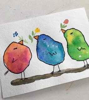 Рисунок из акварели легкий