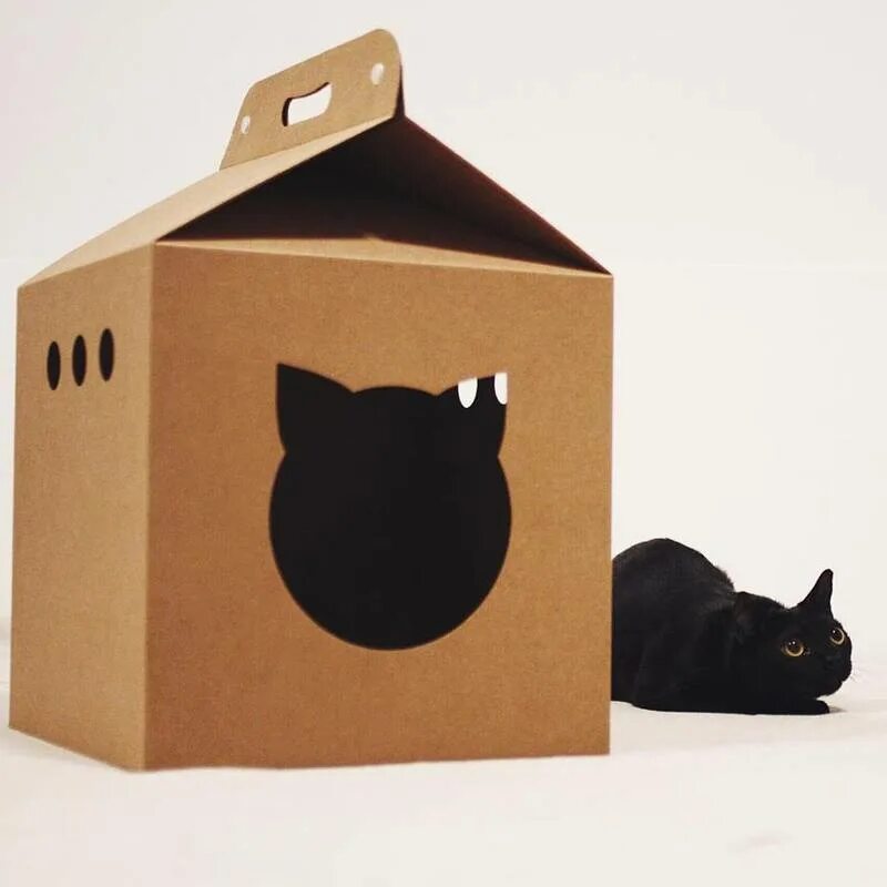 Домик для кошки из картона. Картонные домики для котов. Картонный дом для кошки. Коробка для кошки. Сделать домик для кошек из коробок
