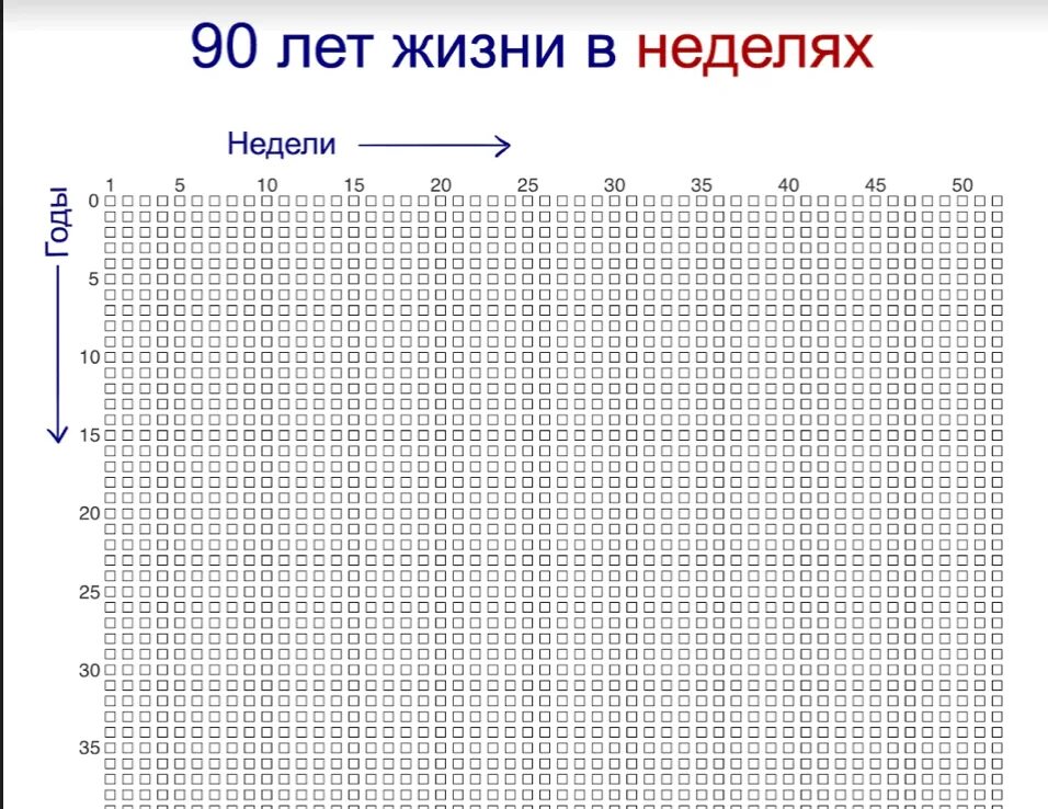 90 летняя жизнь человека в неделях. Календарь жизни в неделях. 30 лет жизни в неделях. 90 лет жизни в неделях. Жизнь человека в неделях таблица.