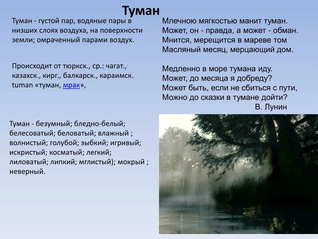 Стихотворение густой туман. Стихи про туман. Стишки про туман. Стих про туман для детей. Описание тумана.