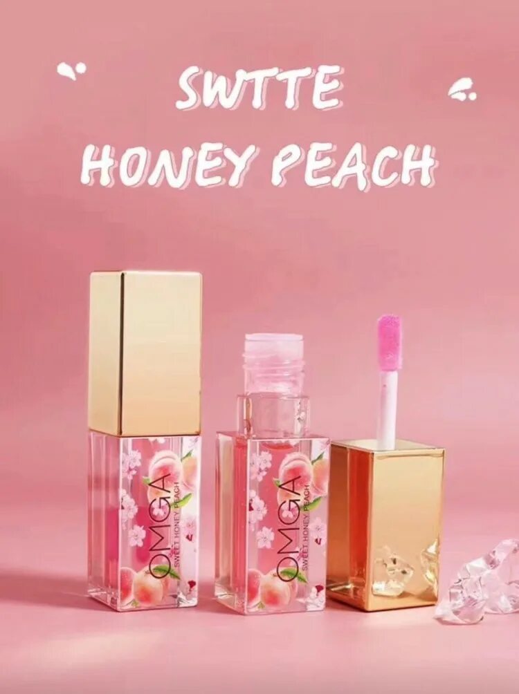 Honey peach. Omga Nourish Lip Tint. Блеск для губ с персиком. Тинт блеск для губ. Персиковый блеск блеск для губ.