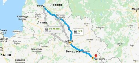 Расстояние до границы латвии
