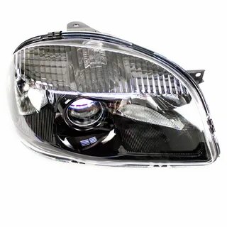 Фара Шевроле Нива правая с линзой, черная маска нового образца РусФар в сборе 1ш