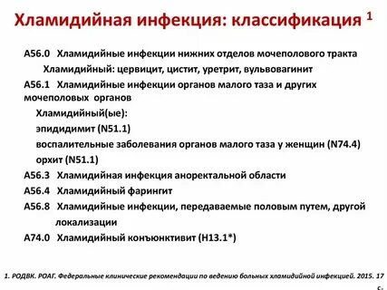 Хламидийная инфекция клинические рекомендации тесты нмо