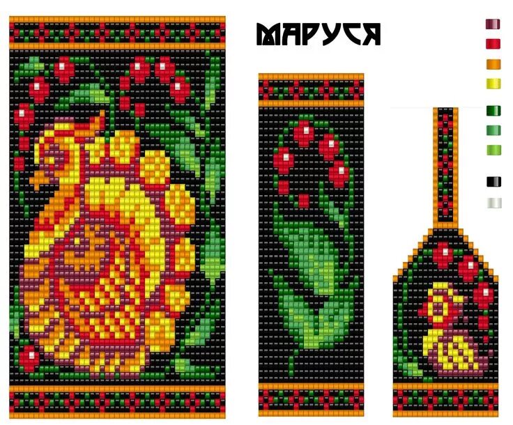 Герданы . Копилка схем VK Образцы украшений из бисера, Вышивка крестиком схемы, 