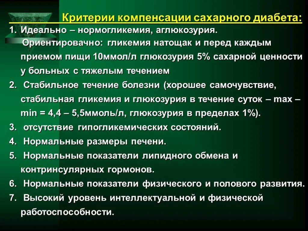 Компенсация диабета 1