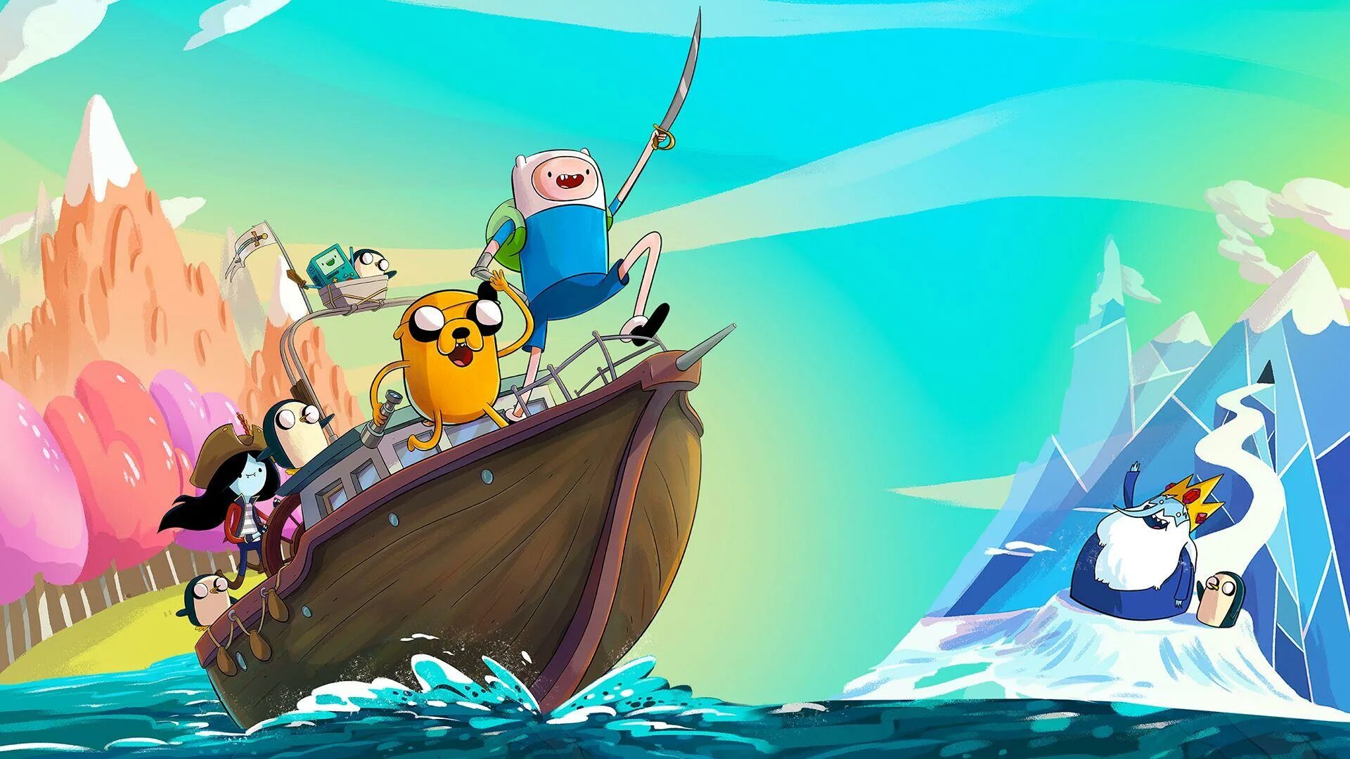 Приключения. Adventure time: Pirates of the Enchiridion. Игра Adventure time: Pirates of the Enchiridion. Adventure time: Pirates of the Enchiridion [ps4, английская версия]. Обои на рабочий стол время приключений.