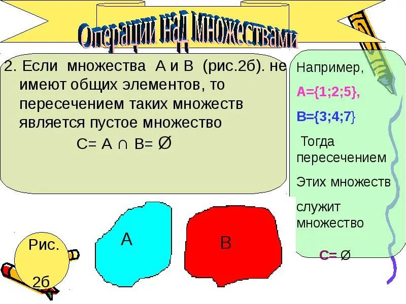 Пересечение множества с пустым множеством. Множество не имеющие элементов. А имеют Общие элементы с б. Если множества а и б не имеют общих элементов.