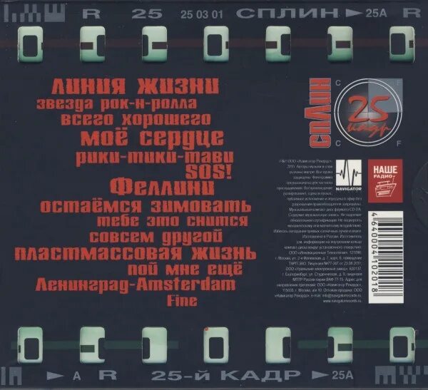 Альбом 25 кадр сплин. Сплин - 2001 - 25-й кадр. сплин 25 кадр винил обложка. сплин, альбом 25-й кадр. 25 кадр альбом.