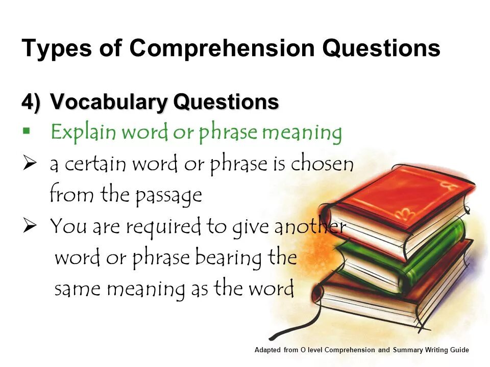 Comprehension questions. Explain this words