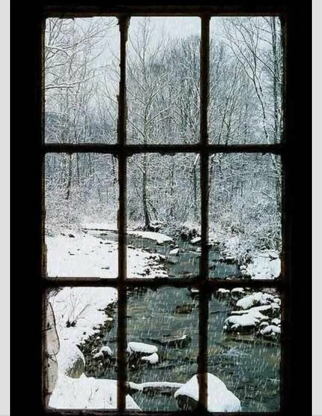 Look out of the window it snow