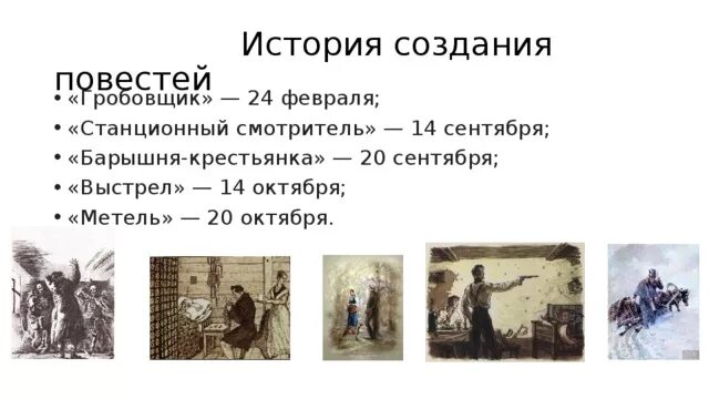 История повестей белкина. Станционный смотритель.Гробовщик. История создания повести Станционный смотритель. История создания повести Белкина. Повести Белкина Гробовщик.