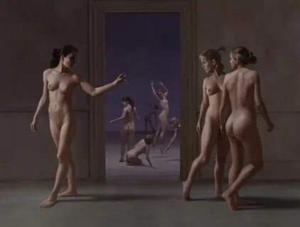 Обнаженная гиперреализм живопись "Gym" современного британского х...