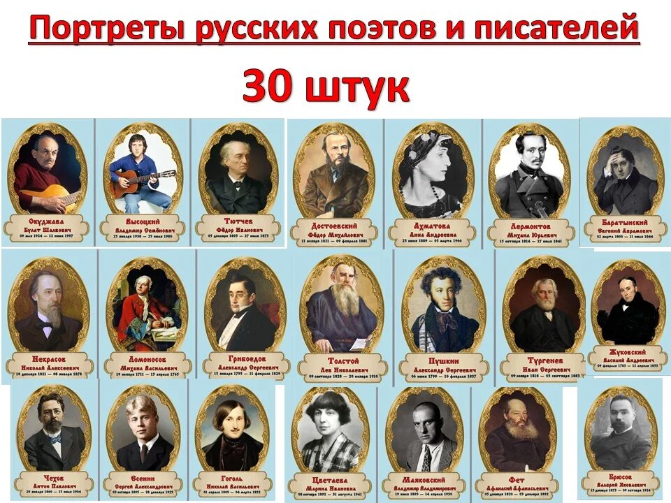 30 русских писателей. Русские Писатели. Портреты писателей и поэтов. Великие Писатели России. Известные русские Писатели и поэты.