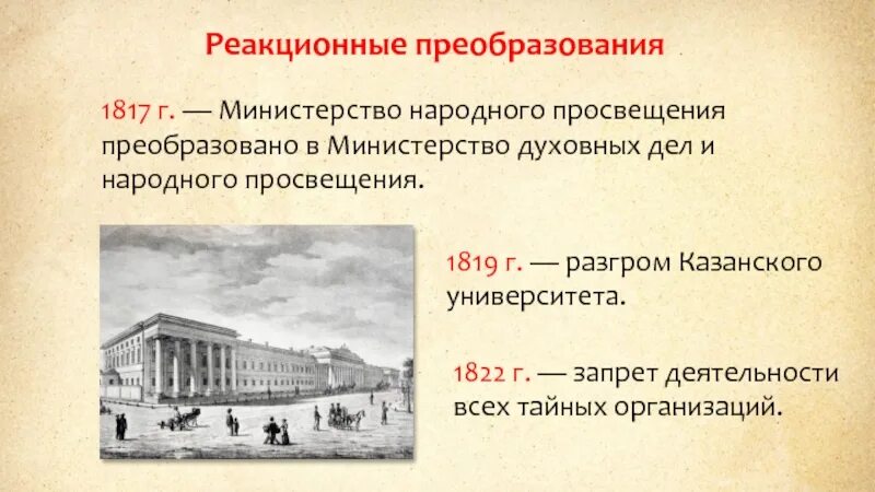 Реакционные реформы это. Министерство народного Просвещения при Александре 3. Казанский университет 1819. 1817 Г. Министерство духовных дел и народного Просвещения. Министерство народного Просвещения 1802.