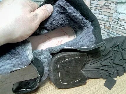 Залить подошвы