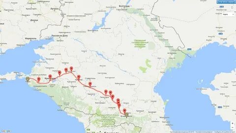 Москва анапа поезд карта