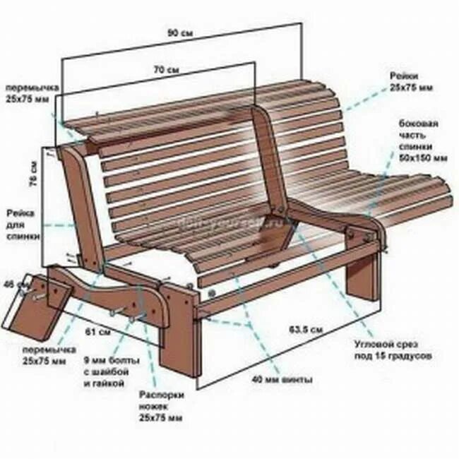 Чертежи скамеек фото