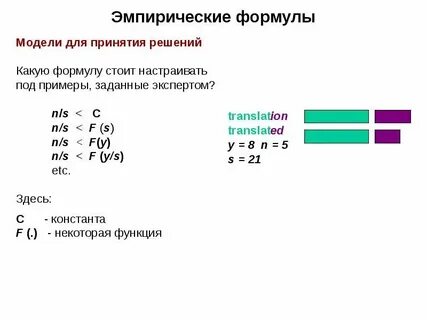 Метод эмпирических формул