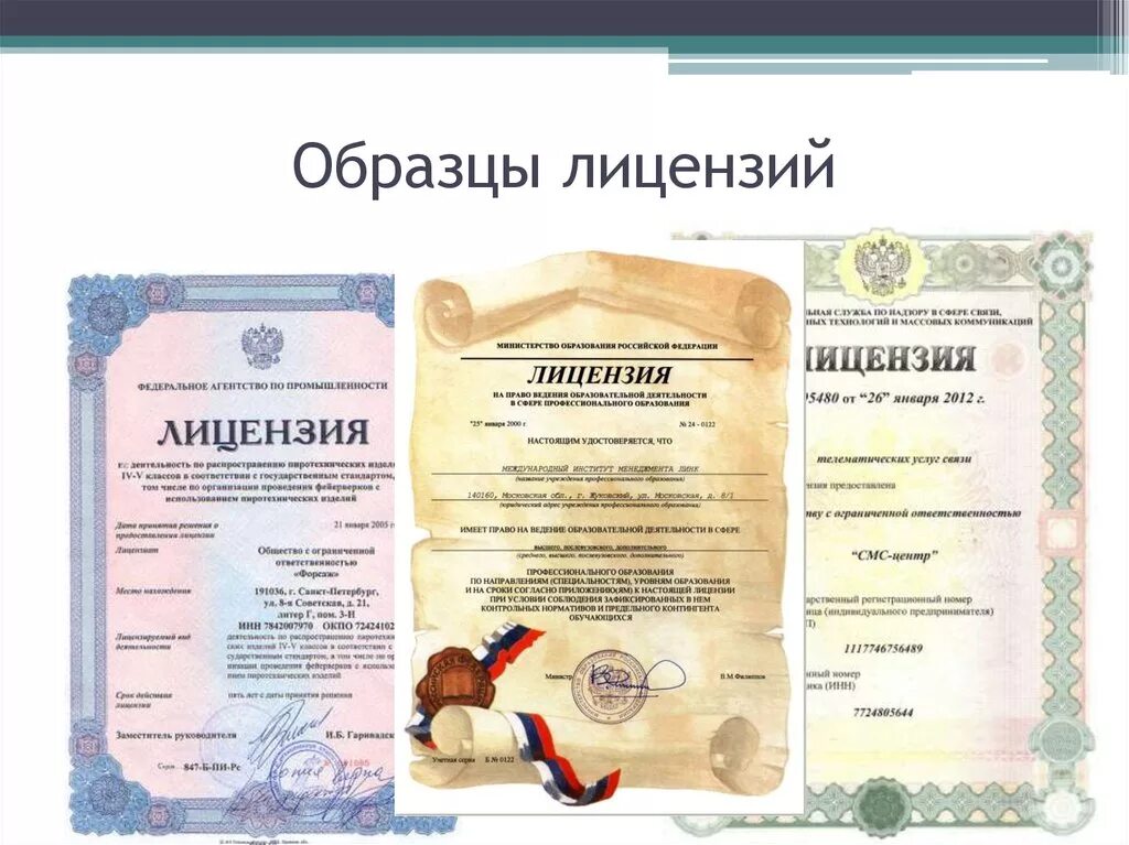 Разрешение на предпринимательскую деятельность